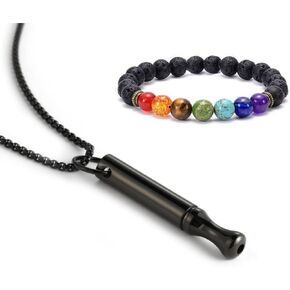 Breathing Necklace for Anxiety Relief Breathlink with Natural Stone Bracelet Quit Smoking Vaping Necklace Stop Smoking Aids Fidget for Smoking Cessation Fum Vaporless Smokeless Inhaler for Adult Men Women