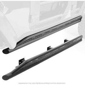 Go Rhino Frame Mount Sliders & Welded Mounting Brackets | Mild Steel, Textured Black | FS4129T | Fits 2021-2025 Ford Bronco 4-Door (Excludes Bronco Sport)