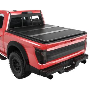 Upgraded 5.5FT Hard Tri-Fold Tonneau Cover Truck Bed Compatible with 2015-2024 2025 F150 Pickup,5.5’(67.1"),Black