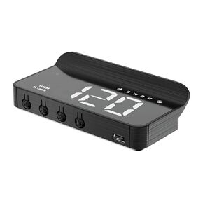 Car Heads Up Display, Windshield Speedometer Projector HUD M1white,Digital Speedometer for Car with Speed,Driving Direction,Overspeed Alarm,Fatigued Driving,Suitable for All Models