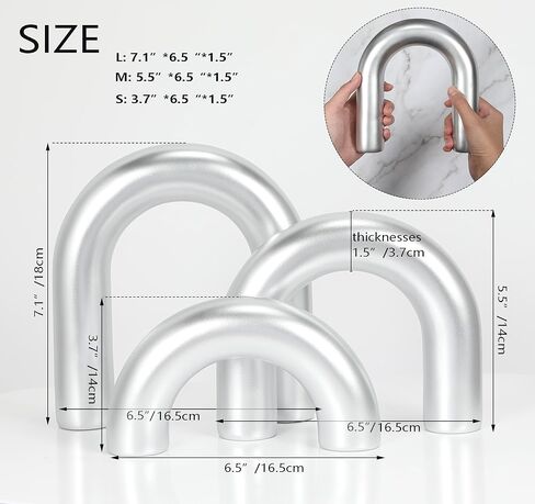 Hmasyo 3pcs أجسام خشبية القوس الزخرفية ، ديكور طاولة القهوة ، ديكور الجرف الجمالي ، لهجات ديكور المنزل المحايدة لغرفة غرفة المعيش in Kuwait