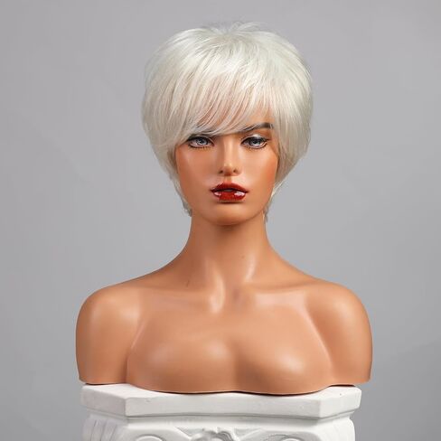 شقراء Unicorn Ombre Pixie قطع الشعر القصيرة مع الانفجارات للنساء والألياف و REMY HUSY HEAR BLEND الاستخدام الطبيعي اليومي in Saudi Arabia