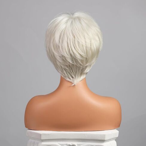 شقراء Unicorn Ombre Pixie قطع الشعر القصيرة مع الانفجارات للنساء والألياف و REMY HUSY HEAR BLEND الاستخدام الطبيعي اليومي in Saudi Arabia