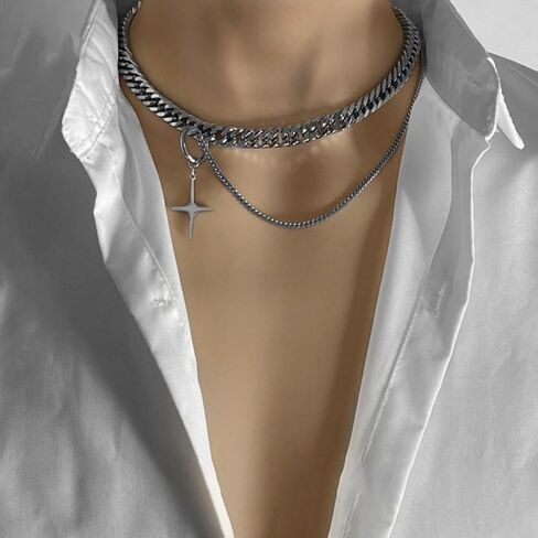 Buyongwant Irregular Starlight Necklace Spliced with Tassel Pearl Jewelry Collar Chain Women Girl 17.71 Inch in Saudi Arabia