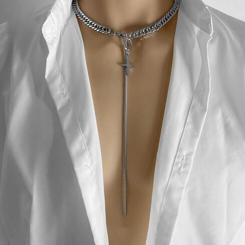 Buyongwant Irregular Starlight Necklace Spliced with Tassel Pearl Jewelry Collar Chain Women Girl 17.71 Inch in Saudi Arabia