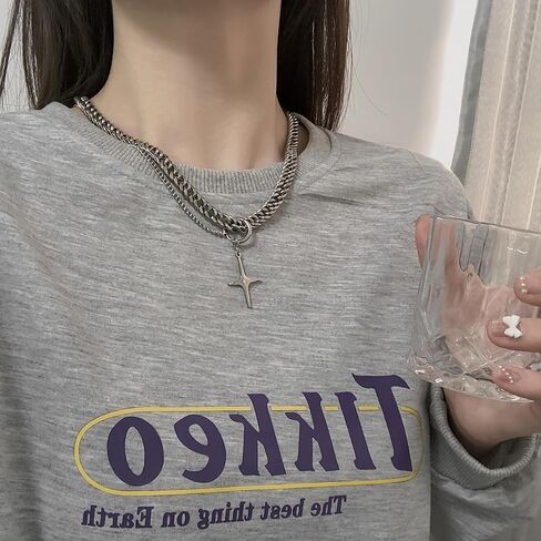 Buyongwant Irregular Starlight Necklace Spliced with Tassel Pearl Jewelry Collar Chain Women Girl 17.71 Inch in Saudi Arabia
