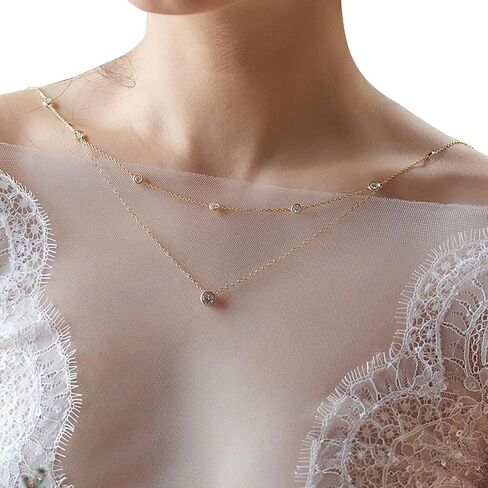 Rhinestone Double Layered Back Chain Jewelry Rhinestone Bridal Back Necklace Sexy Bikini Crystal Shoulder Chain Wedding Backdrop Jewelry for Women in Saudi Arabia