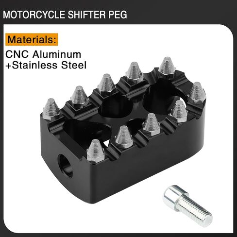 Heel Toe Shifter Peg MX Offroad Shift Lever Peg for Harley Touring Road King Street Glide Road Glides Sportster 883 1200 Dyna Street Bob Softail Fat Boy Slim (Black) in Saudi Arabia