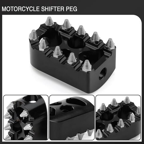 Heel Toe Shifter Peg MX Offroad Shift Lever Peg for Harley Touring Road King Street Glide Road Glides Sportster 883 1200 Dyna Street Bob Softail Fat Boy Slim (Black) in Saudi Arabia