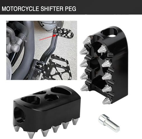 Heel Toe Shifter Peg MX Offroad Shift Lever Peg for Harley Touring Road King Street Glide Road Glides Sportster 883 1200 Dyna Street Bob Softail Fat Boy Slim (Black) in Saudi Arabia