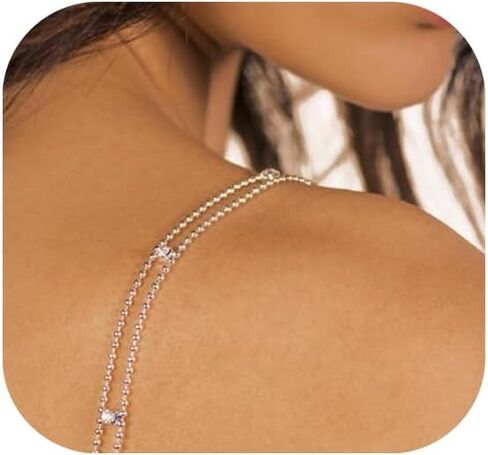 1Pair Crystal Shoulder Strap Lingerie Decoration for Women Rhinestones Shoulder Strap Wedding Outfit Hollow Rhinestone Bra Straps Dress Jewelry in Saudi Arabia