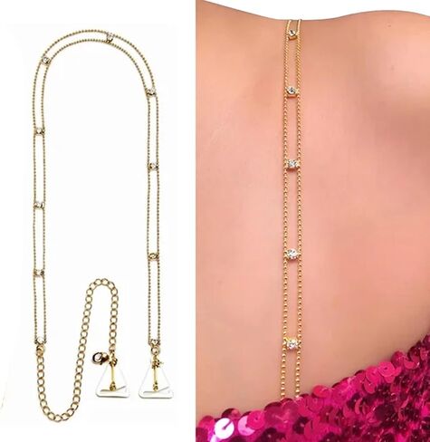 1Pair Crystal Shoulder Strap Lingerie Decoration for Women Rhinestones Shoulder Strap Wedding Outfit Hollow Rhinestone Bra Straps Dress Jewelry in Saudi Arabia