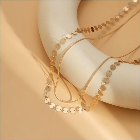 Summer Beach Multi-layer Waist Chain Simple Sequin Waist Body Chain Bikini Metal Thin Belly Chain Belt Sexy Crystal Body Jewelry for Women in Saudi Arabia