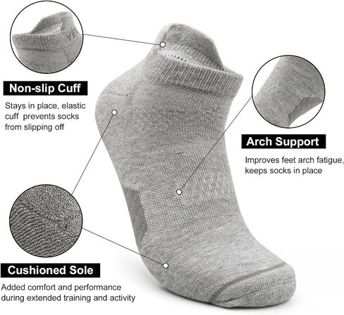 Yelewen Cycling Socks Compression Athletic Crew Running Socks Mens & Womens for Hiking Riding Bike Triathlon Workout Pickleball Climbing Sports 5 Pairs in Kuwait