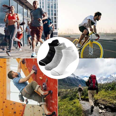 Yelewen Cycling Socks Compression Athletic Crew Running Socks Mens & Womens for Hiking Riding Bike Triathlon Workout Pickleball Climbing Sports 5 Pairs in Kuwait
