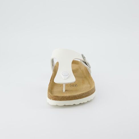 CUSHIONAIRE Women's Leah Cork footbed Sandal with +Comfort WHITE, 8 W in Saudi Arabia