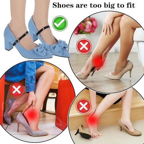 2Pcs Black Leather Shoe Straps,Detachable Ankle Straps,Adjustable PU Leather Shoes Belt Band for Women Girls Holding Loose Heels One Size Fits All Shoes Strap Extender in Saudi Arabia