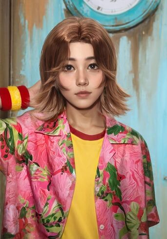 C-ZOFEK Horror Game Curly Anya Jimmy Daisuke Cosplay Wig Halloween Costume Hair (Black) in Saudi Arabia