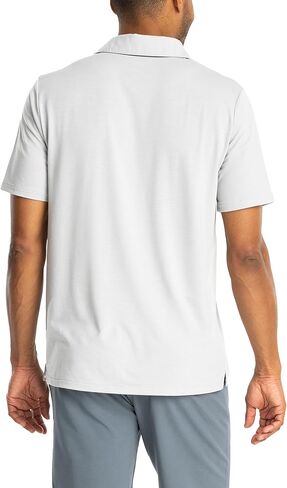 Free Fly Men’s Elevate Polo - Ultra Soft, Odor Control, Sun Protection UPF 30+ Quick-Dry Mens Polo Shirts, Short Sleeve in Saudi Arabia
