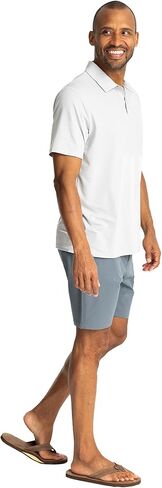 Free Fly Men’s Elevate Polo - Ultra Soft, Odor Control, Sun Protection UPF 30+ Quick-Dry Mens Polo Shirts, Short Sleeve in Saudi Arabia