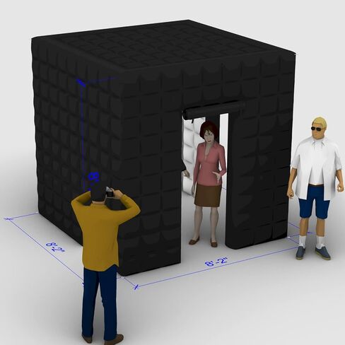 خيمة كشك تصوير قابلة للنفخ من ستيليا (ابيض، بابين، 9.2 × 9.2 × 9.2 قدم)، خيمة كشك تصوير LED قابلة للنفخ مع منفاخ هواء وجهاز تحكم عن بعد، خلفية كشك تصوير لحفلات الزفاف in Saudi Arabia