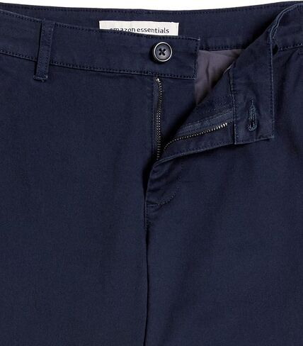 بنطال تشينو نسائي متوسط ​​الارتفاع نحيف بطول كامل من Amazon Essentials (متوفر بمقاس مستقيم ومتعرج)، بني كاكي، 8 in Kuwait