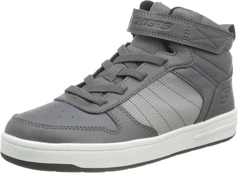 حذاء رياضي للأولاد من Skechers Kids Smooth Street-Vorrez، أسود/أبيض، 2 طفل صغير in Saudi Arabia