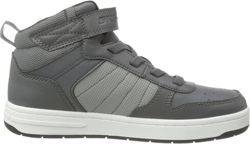 حذاء رياضي للأولاد من Skechers Kids Smooth Street-Vorrez، أسود/أبيض، 2 طفل صغير in Saudi Arabia