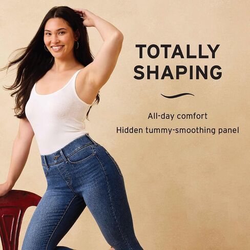 Signature by Levi Strauss & Co. Gold Women's Totally Shaping Pull-on Skinny Jeans (Available in Plus Size), Stormy Sky, 20 Medium in Saudi Arabia
