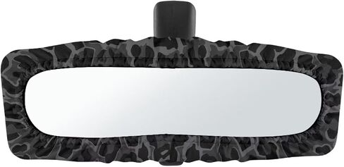 Leopard Black Cars Universal Cars غطاء مرآة للمنظر الخلفي للظهور التلقائي لوقاية مرآة واقي مضاد للغبار وبصمات الأصابع تناسب معظم المركبات in Kuwait