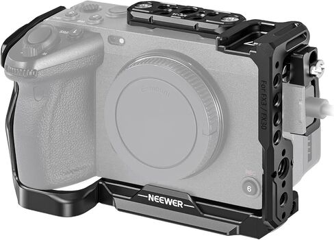 NEEWER FX3 FX30 Cage and XLR Handle Extension Kit with HDMI Cable Clamp, NATO Rail, 3/8" ARRI Locating Holes, 1/4" Thread, Compatible with Sony FX3 FX30 Original XLR Handle DJI RS2 RS3 Gimbal, CA024 in Saudi Arabia