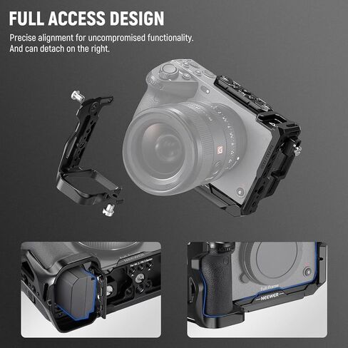 NEEWER FX3 FX30 Cage and XLR Handle Extension Kit with HDMI Cable Clamp, NATO Rail, 3/8" ARRI Locating Holes, 1/4" Thread, Compatible with Sony FX3 FX30 Original XLR Handle DJI RS2 RS3 Gimbal, CA024 in Saudi Arabia