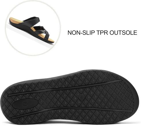 mysoft Women's Slide Sandals Adjustable Orthopedic Flip Flops Arch Support Comfortable Walking Summer Shoes in Saudi Arabia