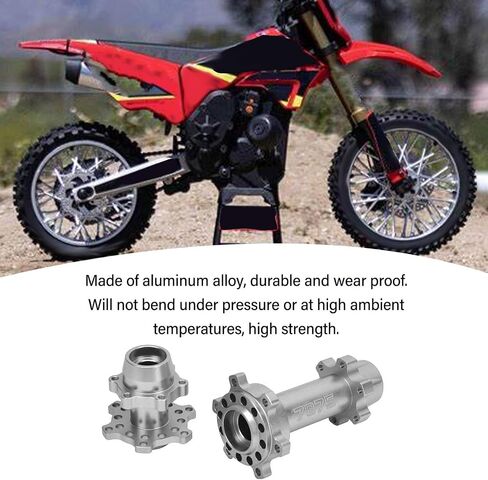 Motorcycle Wheel Hex Hubs, 1/4 Aluminum Front Rear Hex Hub for LOSI Promoto MX Electric Motorcycle (Silver), #114, ODORKLERDTZ04WAMC-14 in Kuwait