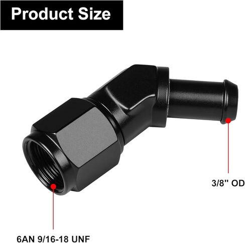 6AN Female to 5/16" Barb Swivel Straight Hose Fitting Adapter 1PC in Kuwait