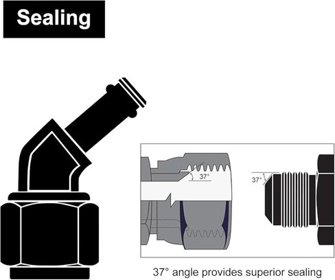 6AN Female to 5/16" Barb Swivel Straight Hose Fitting Adapter 1PC in Kuwait