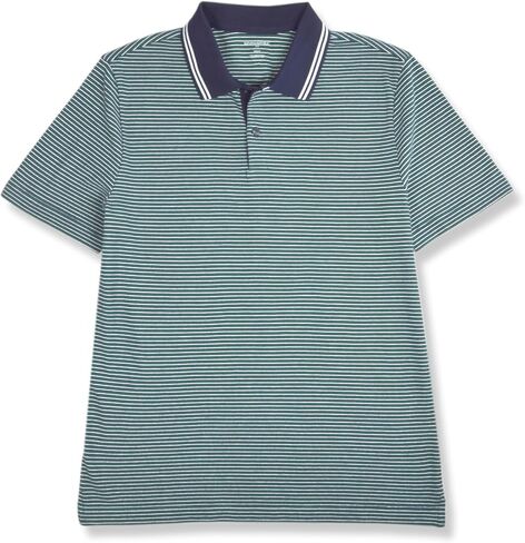 Banana Republic Mens 691730 Standard Fit Pique Mesh All Cotton Striped Polo Shirt in Saudi Arabia