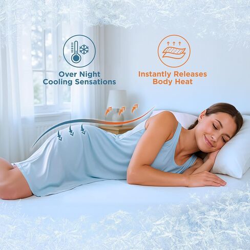 PRODESIGN Summer Nightgowns for Women - Cooling Tank Nightdress Ice-Silky Sleeveless Sleepshirts Chemise Lounge Dresses in Saudi Arabia