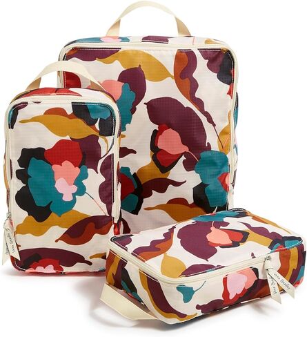 Vera Bradley Women's Compression Packing Cube 3-piece Set, Island Floral, One Size in Saudi Arabia
