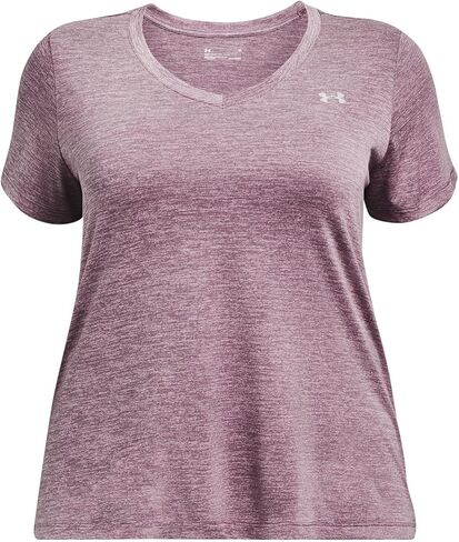 تي شيرت قصير الأكمام ذو رقبة على شكل حرف V من Under Armour, أسود (رمادي هالو/فضي معدني (014)), XS in Saudi Arabia