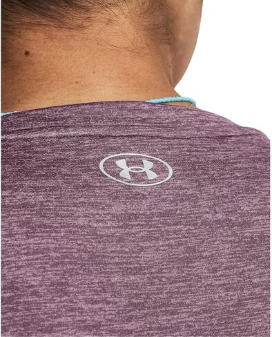 تي شيرت قصير الأكمام ذو رقبة على شكل حرف V من Under Armour, أسود (رمادي هالو/فضي معدني (014)), XS in Saudi Arabia