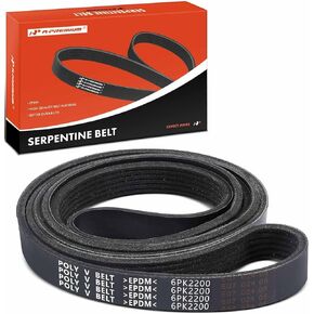 A-Premium Engine Serpentine Drive Belt Compatible with Ford, Jeep, Mitsubishi, Dodge, Mazda & Mercury Cars - Explorer 2000-2001, Ranger, Grand Cherokee, Commander, Outlander, Lancer, Nitro & More