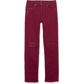 Hudson Jeans Girls' Straight Leg Stretch Denim Jean, Washed Black, 12 in Saudi Arabia