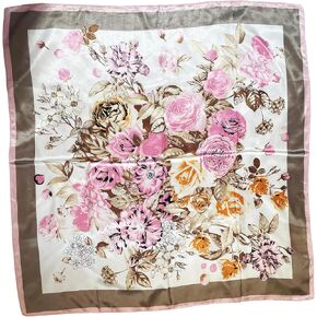 Silk Feeling Head Scarf for Sleeping, Hair Wrapping at Night Bandana Square Scarf for Women 35 Inches