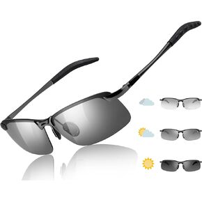 Myiaur photochromic Z87 نظارة شمسية للرجال ، نظارات شمس السلامة النهارية والليل UV 400 حماية