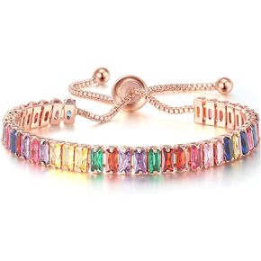 Fashion Charm Tennis Bracelet for Women Crystal Zircon Jewelry Adjustable Gold Silver Color Box Chain Bracelets Gift Attractive