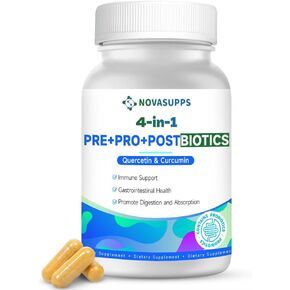 Probiotics Women Men Gut Health: Digestive Health Immune Support Bloating Relief Shelf Stable Strains 35B CFUs per Capsule Complex with Prebiotics Postbiotics Quercetin & Curcumin Supplement