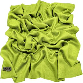 CJ Apparel Lime Green Solid Color Fringe Design Nepalese Shawl Darf Wrap Stole Throw head Wrap Pashmina مصنوعة في نيبال جديد