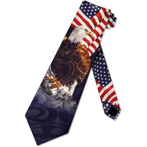 ستيفن هاريس الوطنية يربط الولايات المتحدة العلم و Eagle Necktie الرمزية USA Neckties Stars and Stripes Tie