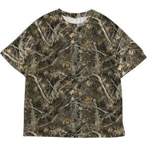 Milumia Girl's Camo Print Short Sleeve T Shirt Crew Neck Casual Tee Tops